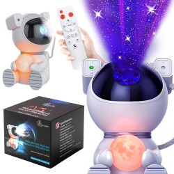 Extralink Home Projektor gwiazd z księżycem | Lampka nocna, rzutnik, świecący księżyc | dla dzieci, astronauta