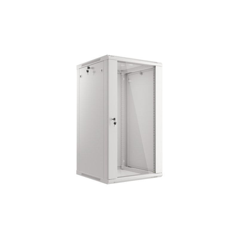 SZAFA INSTALACYJNA RACK WISZĄCA 19" 22U 600X600 SZARA LANBERG (FLAT PACK) V2