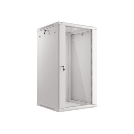 SZAFA INSTALACYJNA RACK WISZĄCA 19" 22U 600X600 SZARA LANBERG (FLAT PACK) V2