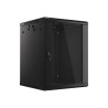 Lanberg :: Rack Cabinet 19? Wall-Mount 15U/600X600 (flat-pack) V2 Black, Glass door