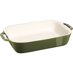Prostokątny półmisek ceramiczny Staub - 2.4 ltr, Zielony