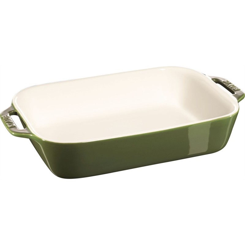 Prostokątny półmisek ceramiczny Staub - 2.4 ltr, Zielony