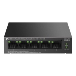 TP-Link LiteWave LS105P Nie zarządzany Fast Ethernet (10/100) Obsługa PoE Czarny