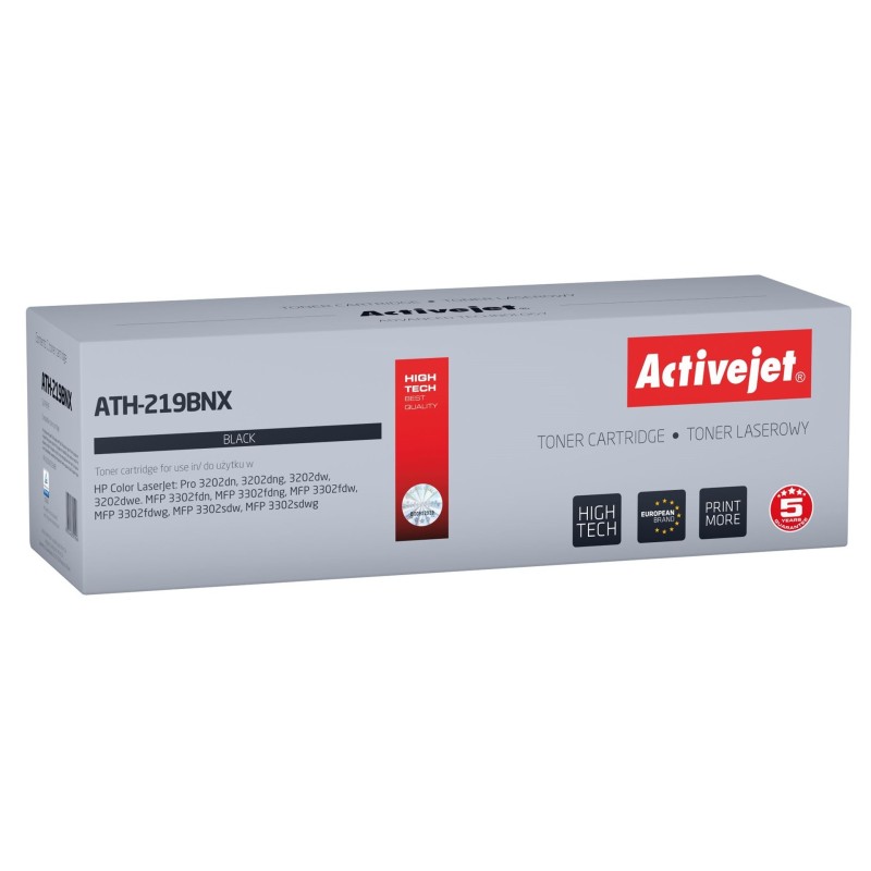 Activejet ATH-219BNX Toner (zamiennik HP 219X W2190X Supreme 3200 stron czarny) z chipem Activejet ATH-219BNX Toner (zamiennik HP 219X W2190X Supreme 3200 stron czarny) z chipem
