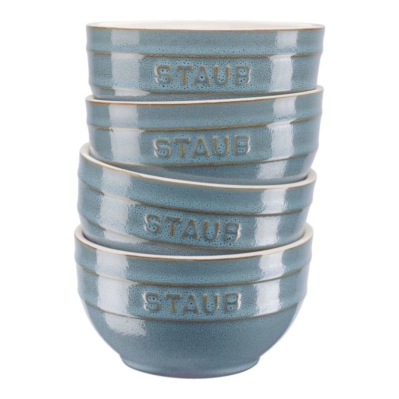 Staub Ceramique Zestaw misek 0,7 l Okrągły Ceramika Turkusowy 4 szt. Staub Ceramique Zestaw misek 0,7 l Okrągły Ceramika Turkusowy 4 szt.