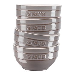 Staub Ceramique Zestaw misek 0,4 l Okrągły Ceramika Szary 4 szt.