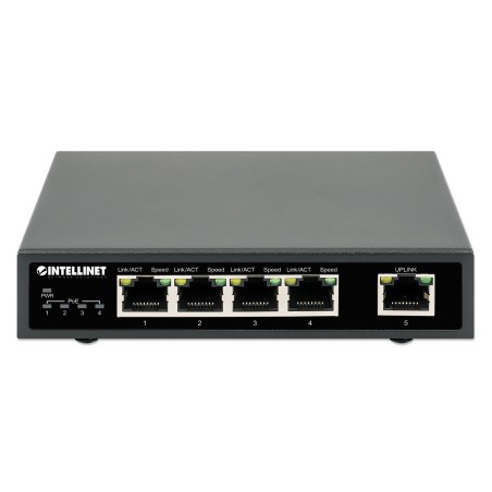 Switch Gigabit 4x RJ45 PoE+, 1x RJ45 Gigabit Uplink