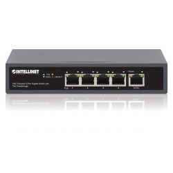 Switch Gigabit 5x PoE Passthrough zasilany PoE lub AC, 95W
