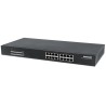 Switch Gigabit 16x 1000Mbps RJ45 PoE/PoE+ 220W Rack 19