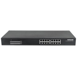Switch Gigabit 16x 1000Mbps RJ45 PoE/PoE+ 220W Rack 19