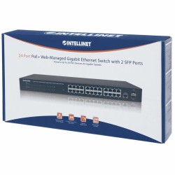 Intellinet 560559 łącza sieciowe Zarządzany Gigabit Ethernet (10/100/1000) Obsługa PoE Czarny