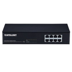 Intellinet 560764 łącza sieciowe Fast Ethernet (10/100) Obsługa PoE Czarny