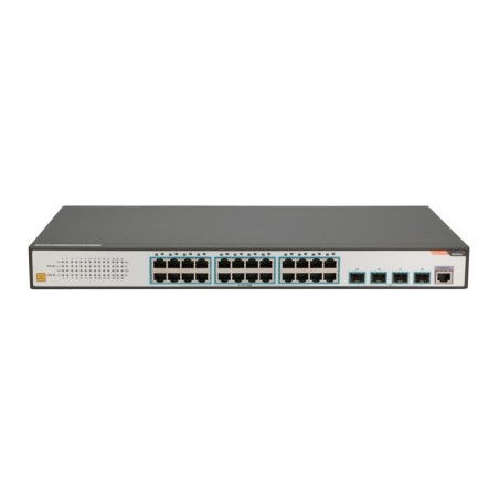 FiberHome S4820-28T-X-AC łącza sieciowe Zarządzany L2/L3 Gigabit Ethernet (10/100/1000) 1U Czarny, Szary