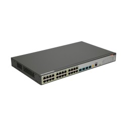 FiberHome S4820-28T-X-PE-AC łącza sieciowe Zarządzany L2/L3 Gigabit Ethernet (10/100/1000) Obsługa PoE 1U Czarny, Szary
