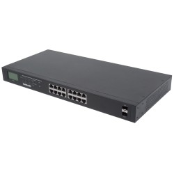 Intellinet 561259 łącza sieciowe Nie zarządzany Gigabit Ethernet (10/100/1000) Obsługa PoE Czarny