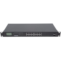 Intellinet 561259 łącza sieciowe Nie zarządzany Gigabit Ethernet (10/100/1000) Obsługa PoE Czarny