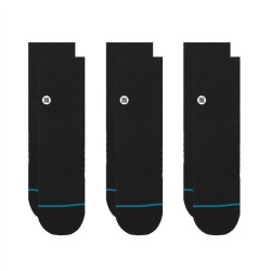 Stance Icon Quarter 3 Pack Krótkie codzienne skarpety Czarny 3 par(y)