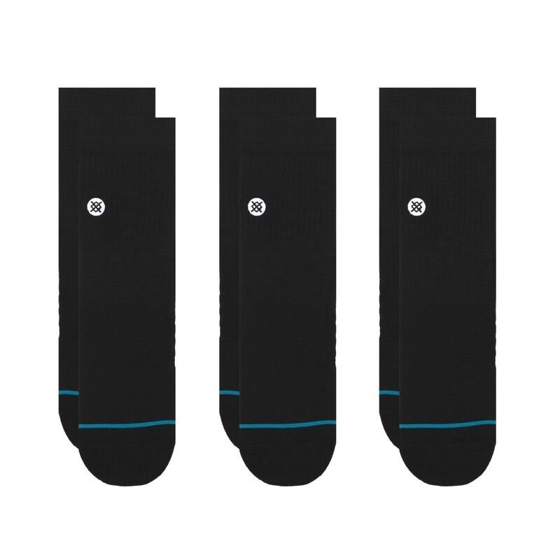 Stance Icon Quarter 3 Pack Krótkie codzienne skarpety Czarny 3 par(y) Stance Icon Quarter 3 Pack Krótkie codzienne skarpety Czarny 3 par(y)