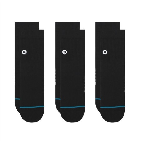Stance Icon Quarter 3 Pack Krótkie codzienne skarpety Czarny 3 par(y)