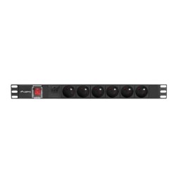 LANBERG LISTWA ZASILAJĄCA RACK PDU 19" (1U, 16A, 6X 230V PL, 2m)