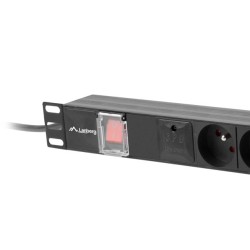 LANBERG LISTWA ZASILAJĄCA RACK PDU 19" (1U, 16A, 6X 230V PL, 2m)