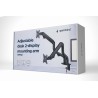 Gembird MA-DA2-02 Biurkowe ramię na dwa monitory (regulowane), od 17" do 32", obciążenie do 8kg