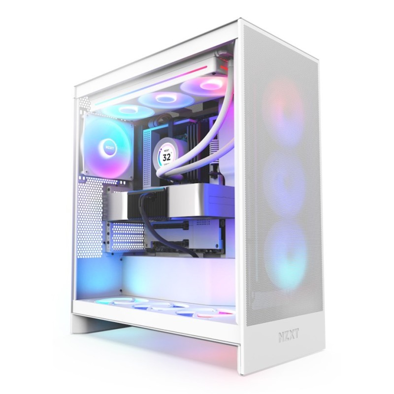 NZXT H7 Flow RGB Midi Tower Biały NZXT H7 Flow RGB Midi Tower Biały