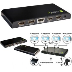 Techly IDATA HDMI-4K4 rozgałęziacz telewizyjny 4x HDMI