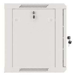 Szafa instalacyjna Rack wisząca 19" 9U 600x450 szara drzwi metalowe LANBERG (Flat Pack)