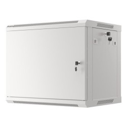 Szafa instalacyjna Rack wisząca 19" 9U 600x450 szara drzwi metalowe LANBERG (Flat Pack)