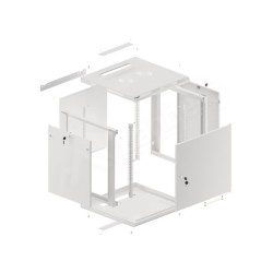 Lanberg WF01-6612-00S stojak 12U Szafa wisząca Szary