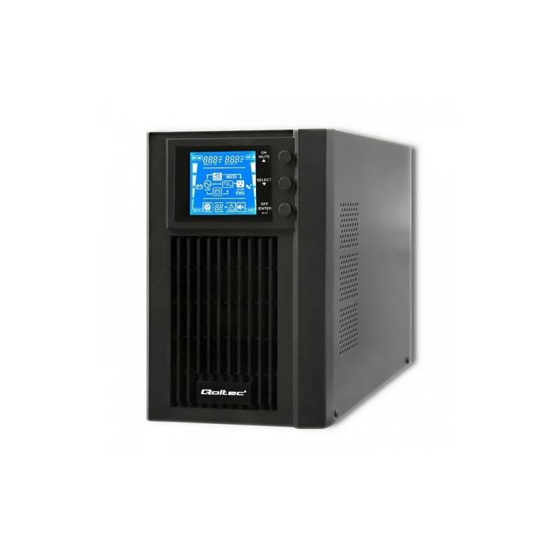 Qoltec 53042 zasilacz UPS Podwójnej konwersji (online) 1 kVA 800 W 2 x gniazdo sieciowe Qoltec 53042 zasilacz UPS Podwójnej konwersji (online) 1 kVA 800 W 2 x gniazdo sieciowe