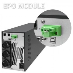 Qoltec 52281 zasilacz UPS Podwójnej konwersji (online) 2 kVA 2000 W 3 x gniazdo sieciowe