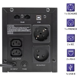 Qoltec 53777 zasilacz UPS Technologia line-interactive 2 kVA 1200 W 4 x gniazdo sieciowe