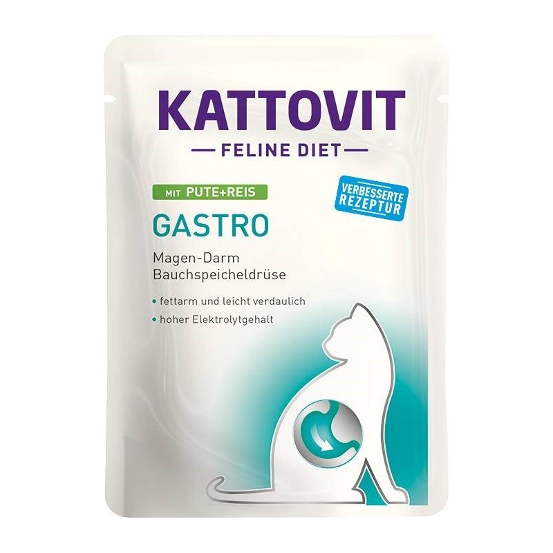 KATTOVIT GASTRO Indyk z ryżem 85g dla kota