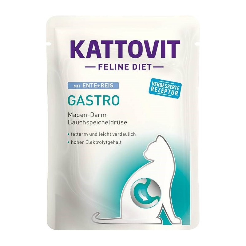 KATTOVIT GASTRO Kaczka z ryżem 85g dla kota