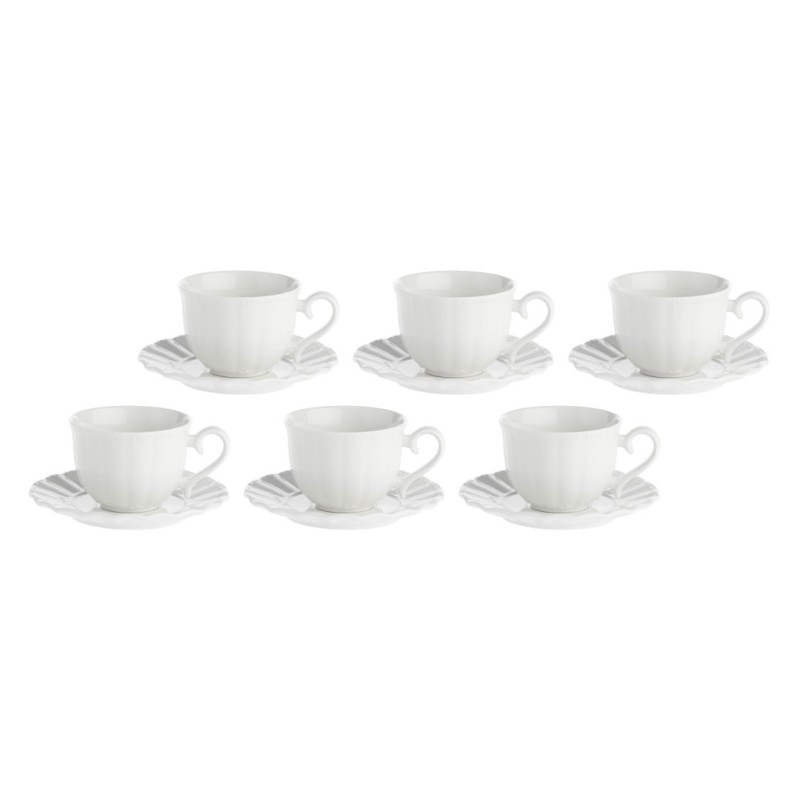 Zestaw 6 filiżanek do herbaty ze spodkiem Ducale - Biały, 220 ml