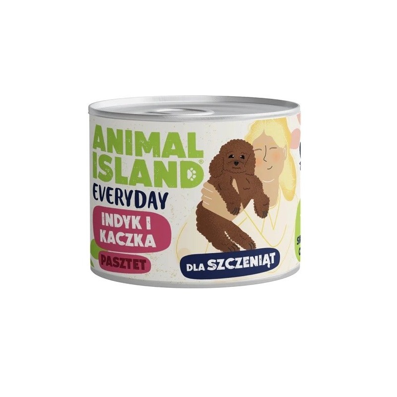 ANIMAL ISLAND Everyday indyk i kaczka dla szczeniąt puszka 185g ANIMAL ISLAND Everyday indyk i kaczka dla szczeniąt puszka 185g