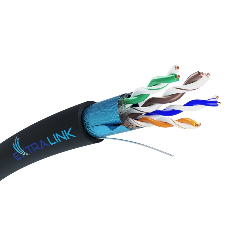 Extralink Kabel sieciowy skrętka CAT5E FTP (F/UTP) V2 Zewnętrzny 305M Extralink Kabel sieciowy skrętka CAT5E FTP (F/UTP) V2 Zewnętrzny 305M