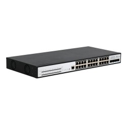 Extralink Switch PoE Chiron Pro 24x RJ45 1000Mb/s PoE, 4x SFP+, L3, zarządzalny, 370W