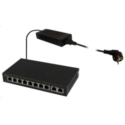 PULSAR SG108 łącza sieciowe Gigabit Ethernet (10/100/1000) Obsługa PoE Czarny