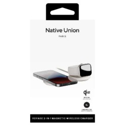 Bezprzewodowa ładowarka podróżna Qi2 15W do dwóch urządzeń kompatybilna z MagSafe (sandstone)