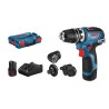 Bosch GSR 12V-35 FC 1750 RPM Zamek centralny 590 g Czarny, Niebieski, Czerwony