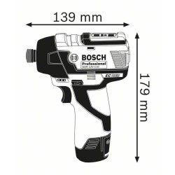 Bosch 0 601 9E0 005 klucz zasilany 1/4" 3100 RPM 110 N·m Czarny, Niebieski 12 V
