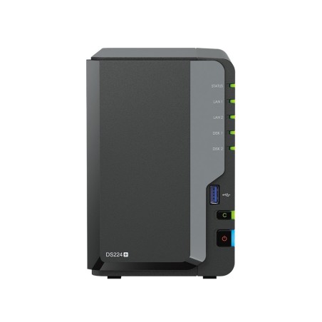 Serwer danych NAS Synology DiskStation DS224+ Komputer stacjonarny Intel® Celeron® J4125 2 GB DDR4 0 TB Czarny