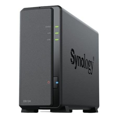 Synology DiskStation DS124 serwer danych NAS Komputer stacjonarny Realtek RTD1619B 1 GB DDR4 0 TB DiskStation Manager Czarny