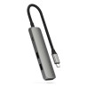 Aluminiowy adapter do urządzeń mobilnych USB-C Satechi 4-in-1 USB-C Slim Multiport Adapter 4K (space gray)