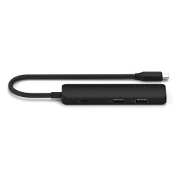 Satechi 4w1 USB-C Slim Multiport Adapter 4K - aluminiowy adapter do urządzeń mobilnych USB-C (USB-C, 4K HDMI, 2x USB-A) (black)