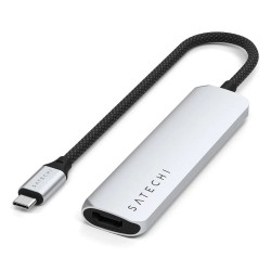 Satechi 4-w-1 USB-C Slim Multiport Adapter 4K - aluminiowy adapter do urządzeń mobilnych USB-C (USB-C, 4K HDMI, 2x USB-A)
