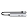 Satechi 4-w-1 USB-C Slim Multiport Adapter 4K - aluminiowy adapter do urządzeń mobilnych USB-C (USB-C, 4K HDMI, 2x USB-A)